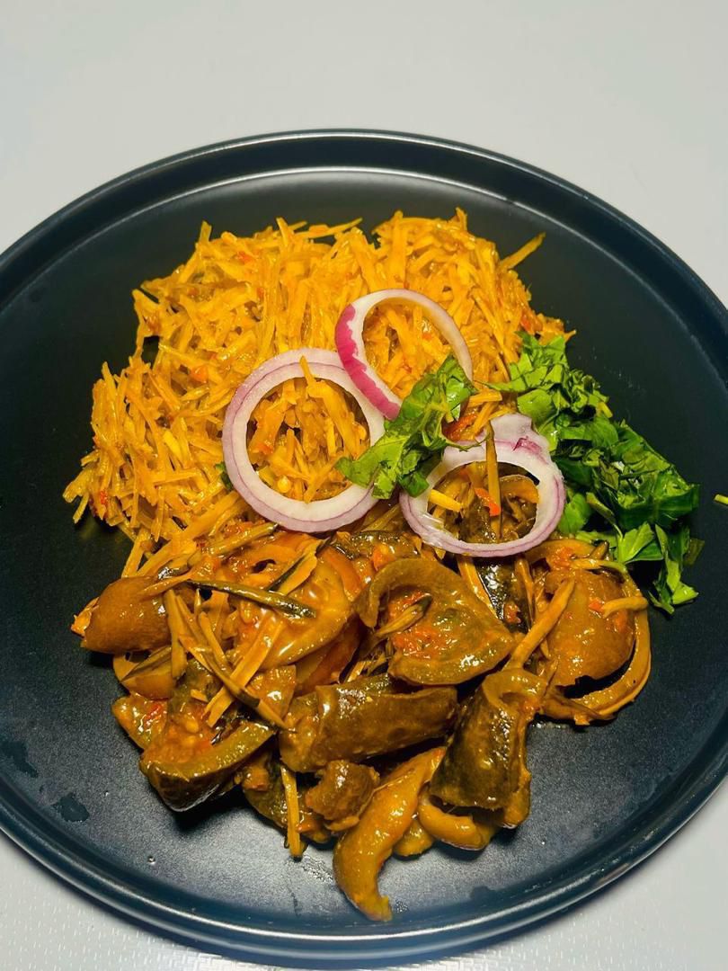 Garri with Soup Nigerian
